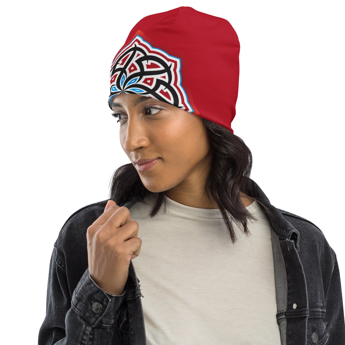 Arabian Summer Dream - All-Over Print Beanie by Craitza© Red Edition