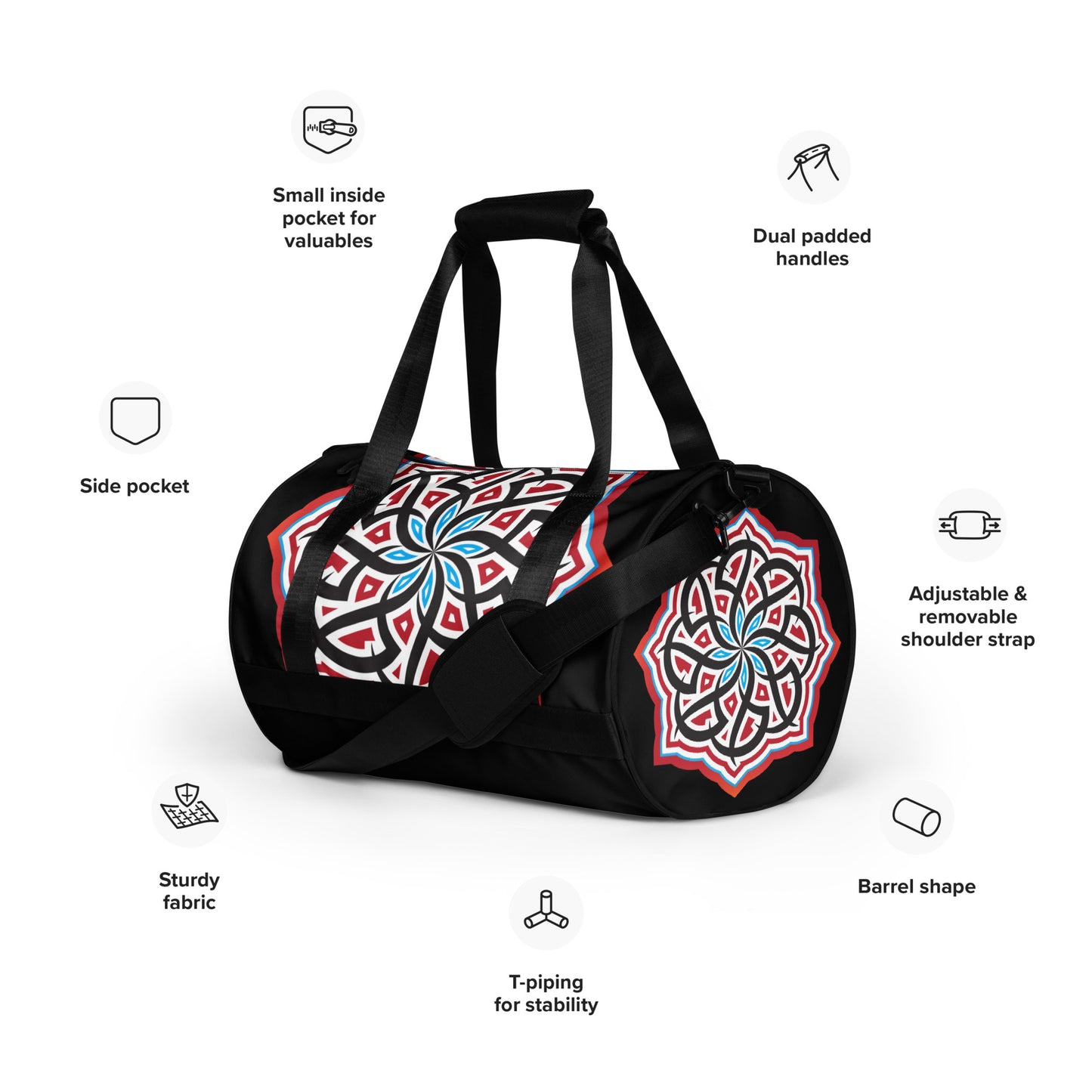 Arabian Summer Dream - All-over print gym bag by Craitza© - Black Wdition