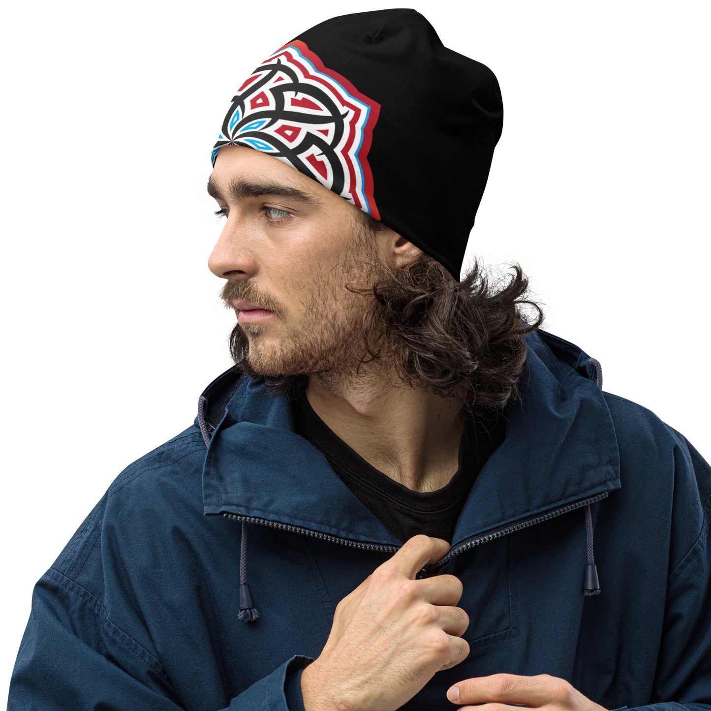 Arabian Summer Dream - The All-Over Print Beanie by Craitza© Black Edition