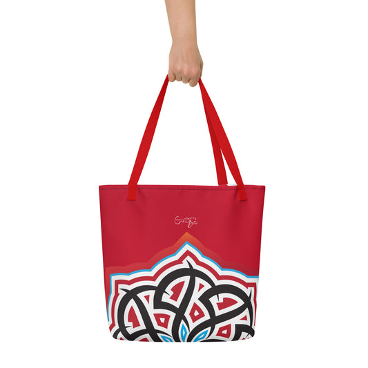 Arabian Summer Dream - All-Over Print Large Tote Bag by Craitza© Red Edition