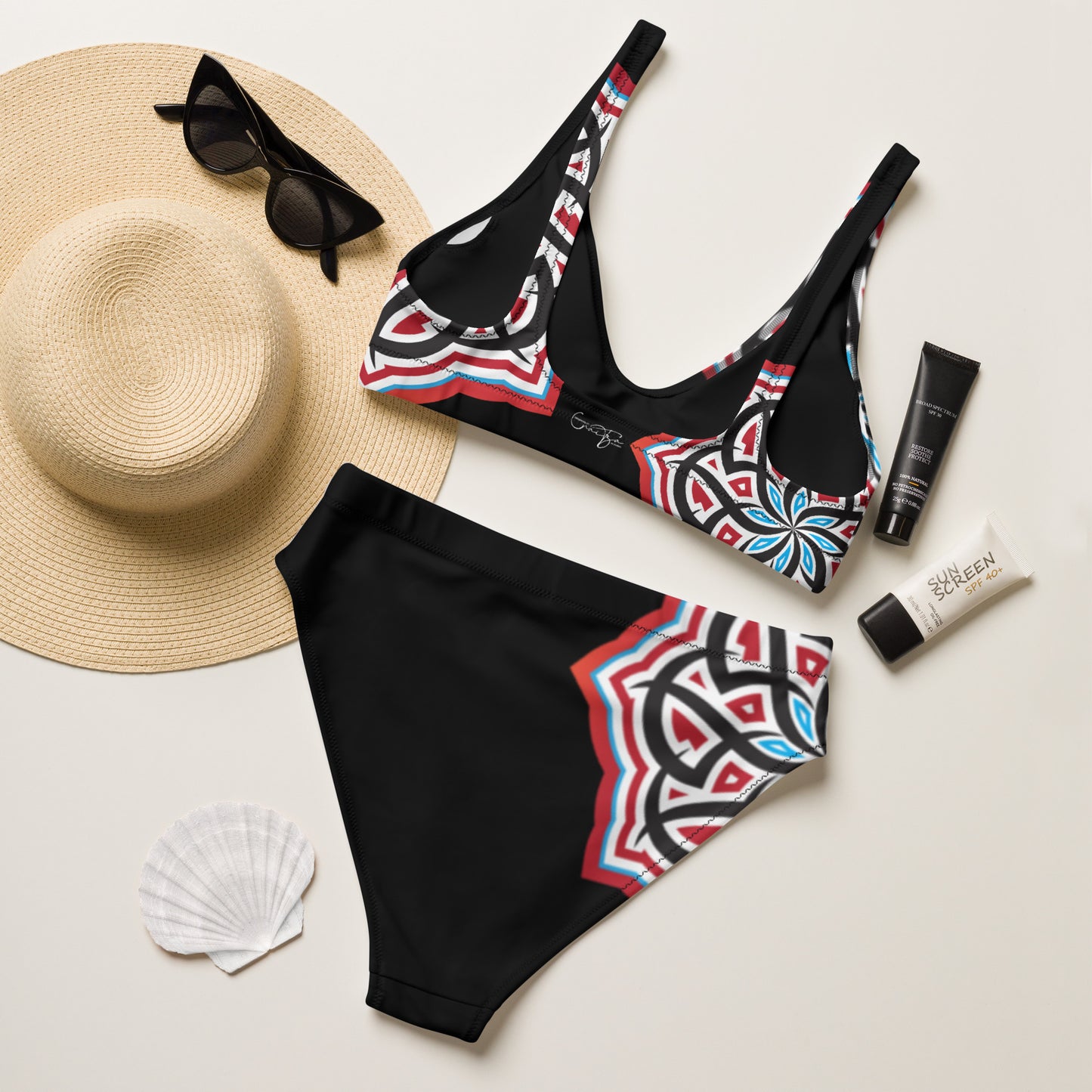 Arabian Summer Dream - Recycled high-waisted bikini by Craitza© Black Edition