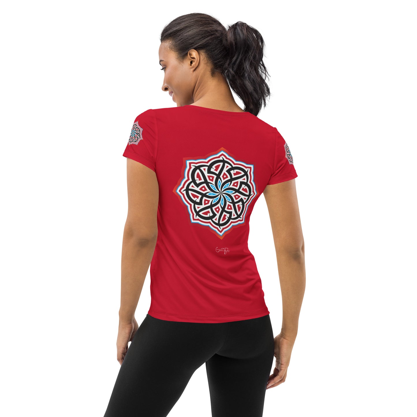 Arabian Summer Dream - All-Over Print Women's Athletic T-shirt by Craitza© Red Edition