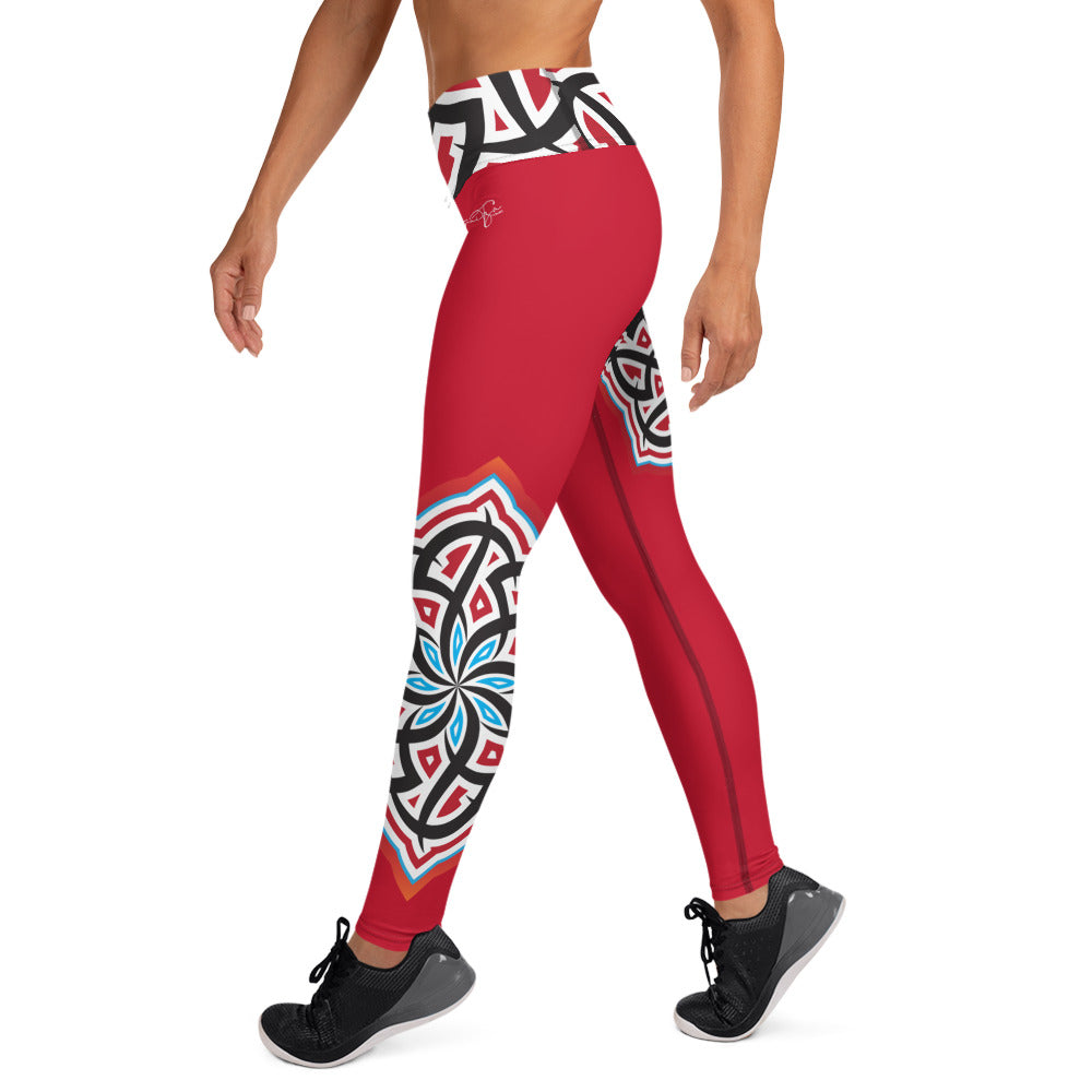 Arabian Summer Dream - Yoga Leggings by Craitza© Red Edition