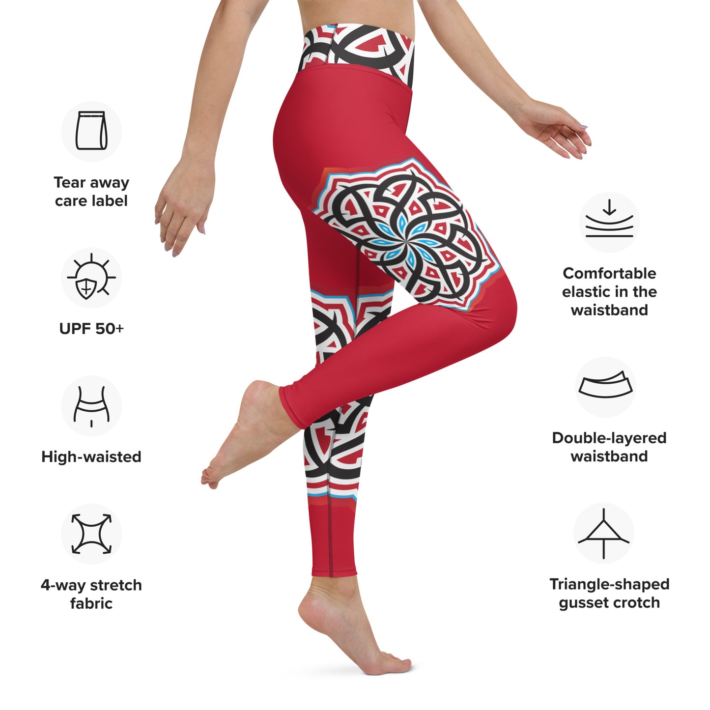 Arabian Summer Dream - Yoga Leggings by Craitza© Red Edition